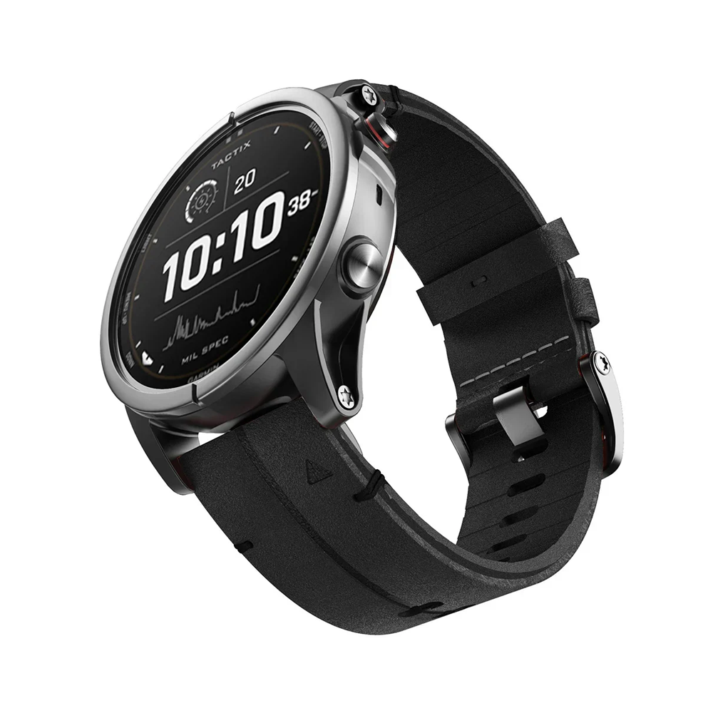 Pulseira Quick-Fit | 26mm (couro genuíno & titânio) - 2 cores