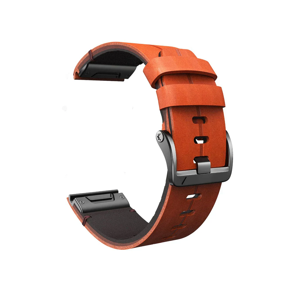 Pulseira Quick-Fit | 22mm (couro genuíno & titânio) - 2 cores