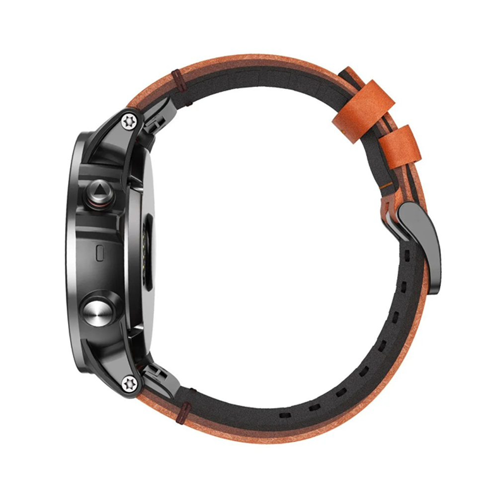 Pulseira Quick-Fit | 22mm (couro genuíno & titânio) - 2 cores
